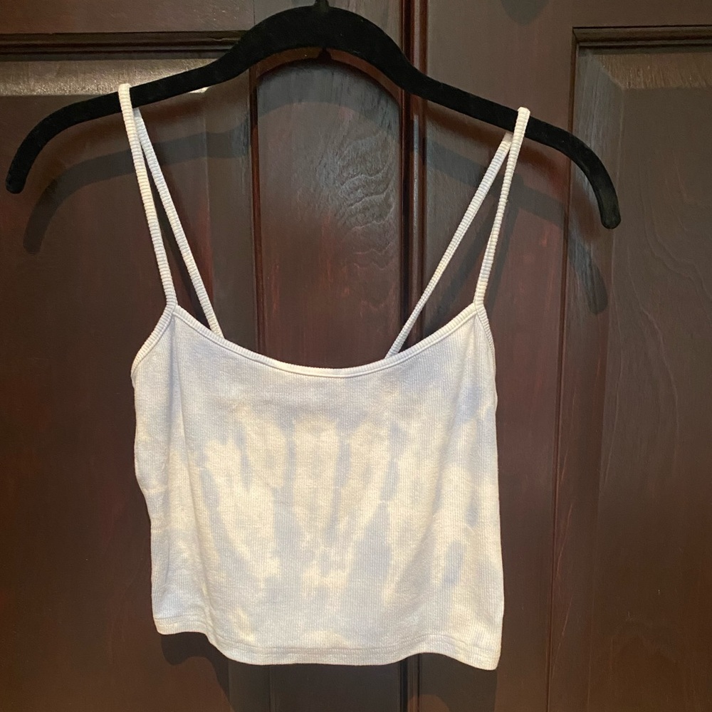 light blue tie dye tank
